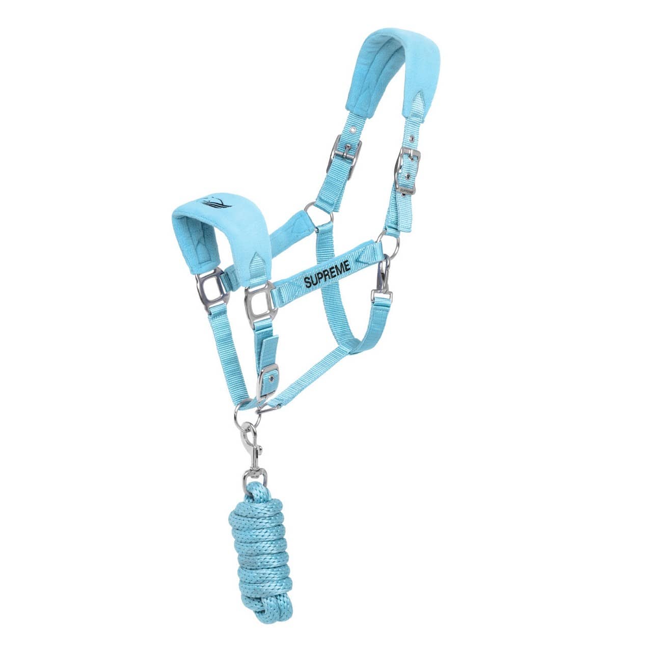 NYLON HALTER WITH FLEECE INSERTS + BRAIDED LEAD ROPE