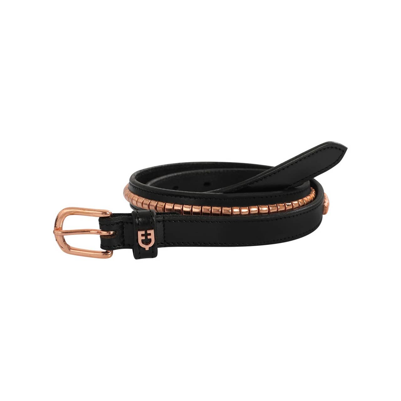 Cintura in cuoio con clincher rose gold