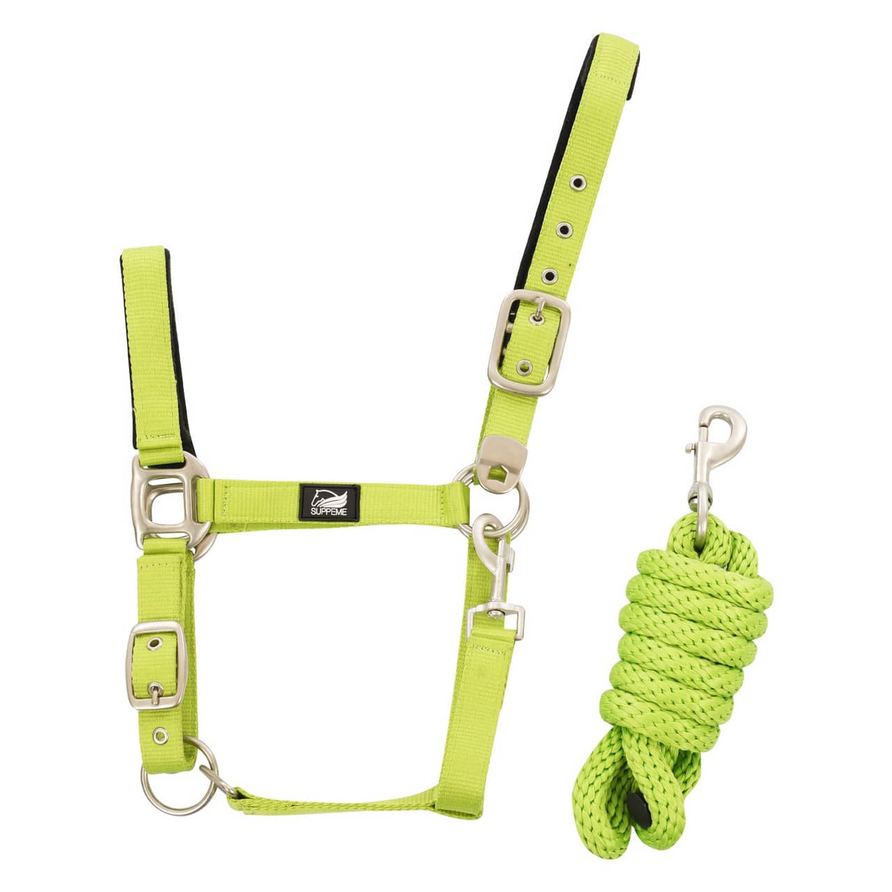 Cavezza in nylon con lunghina intrecciata