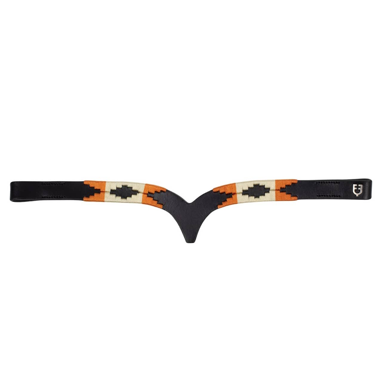 Frontalino in cuoio con decorazione navajo