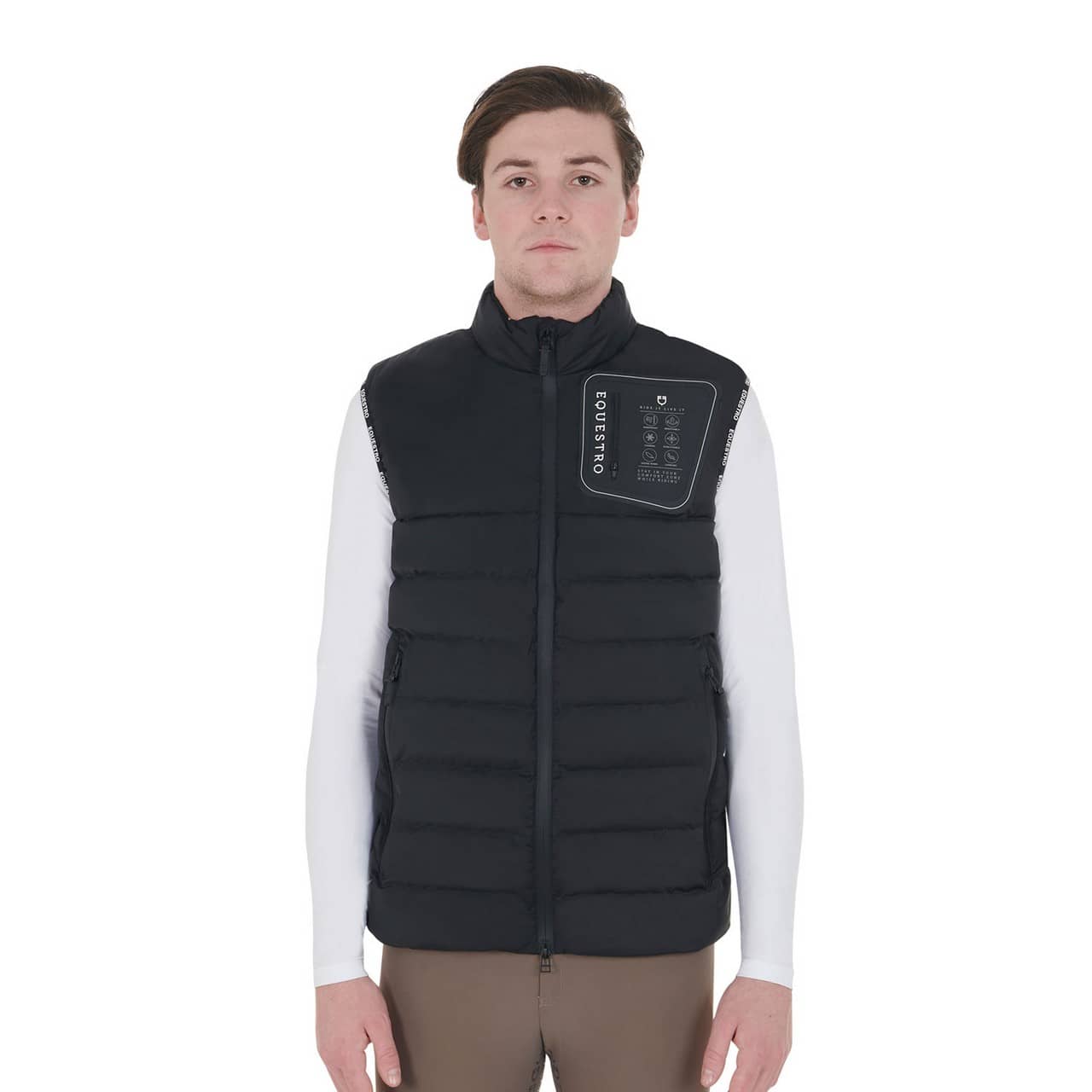 Smanicato uomo tessuto elastico con patch siliconica