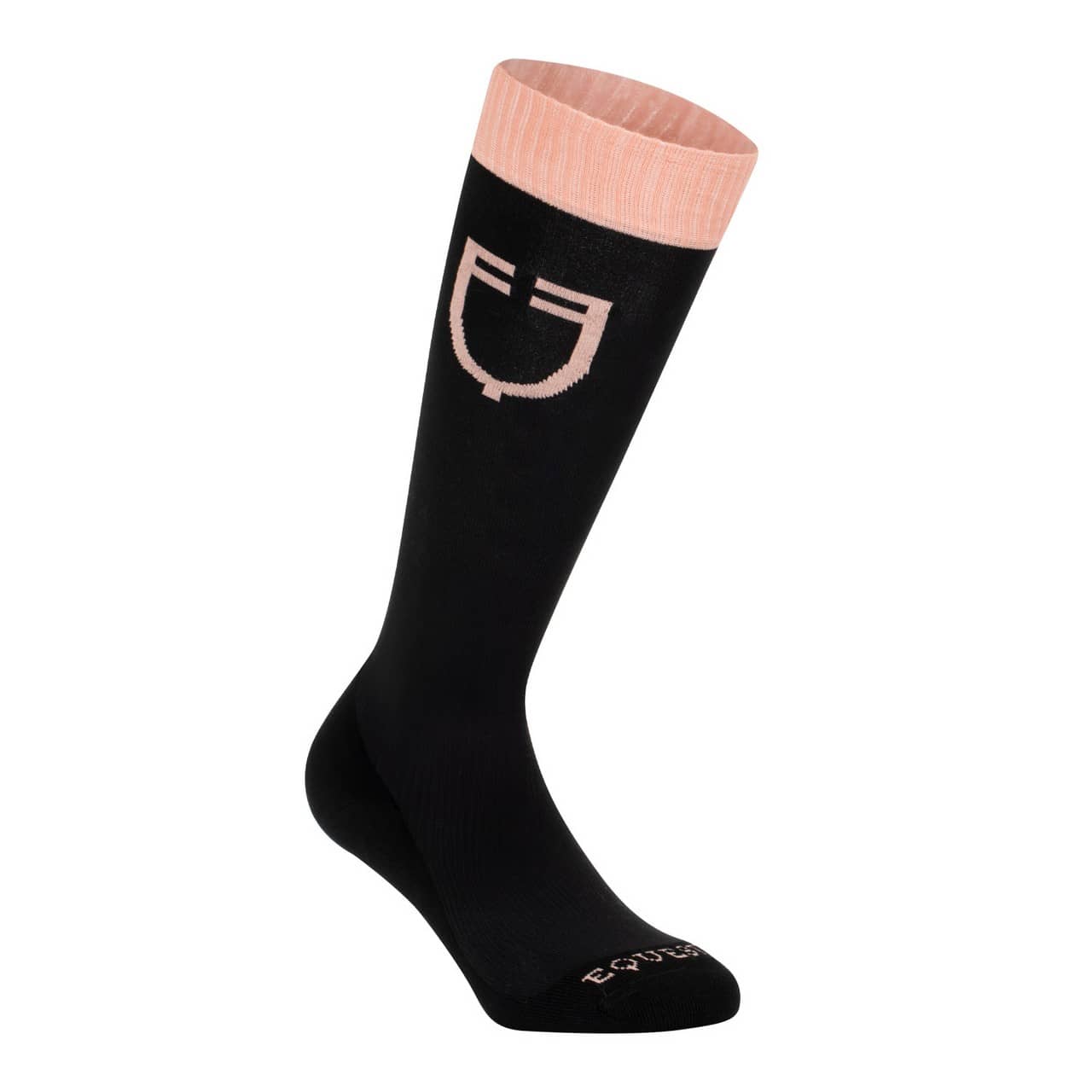 Calza Equestro tecnica con logo a contrasto