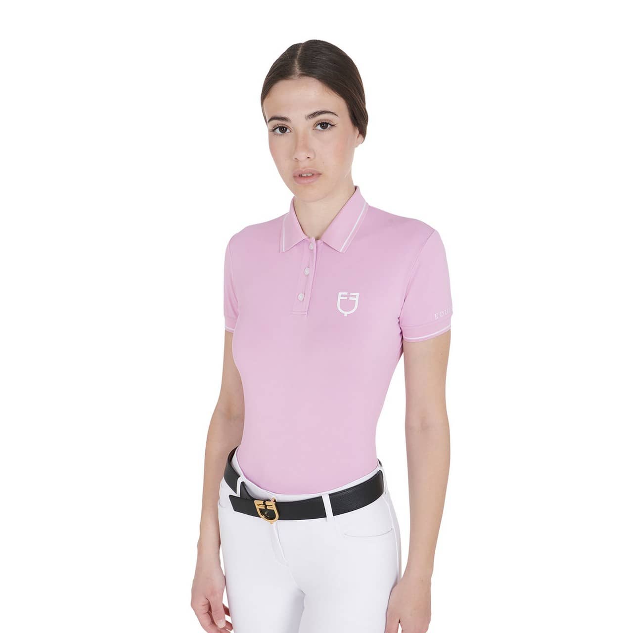 Polo donna slim fit in tessuto traspirante
