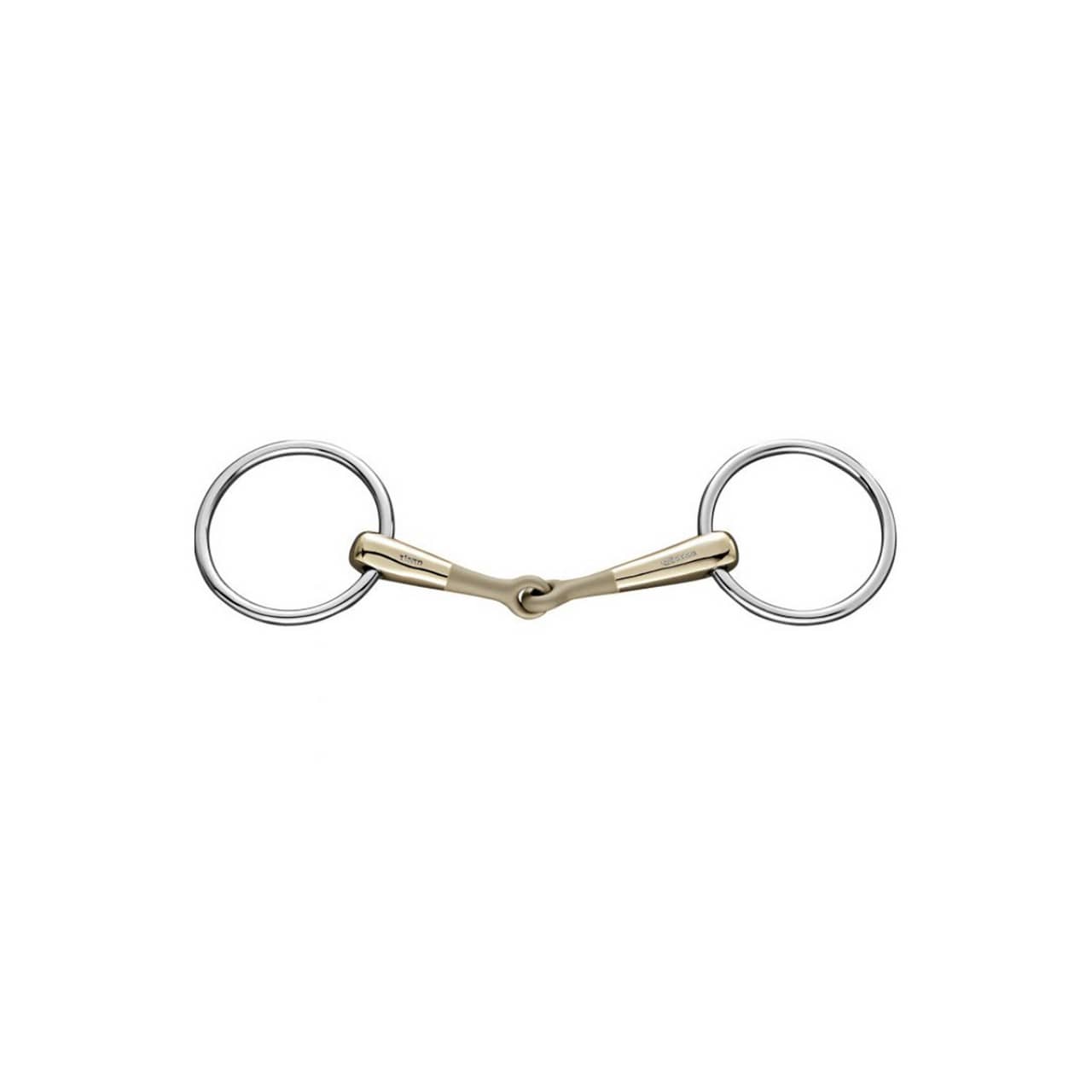 Turnado Loose Rg. Snaffle 16mm st.st. w. 55mm rg. silver/gold