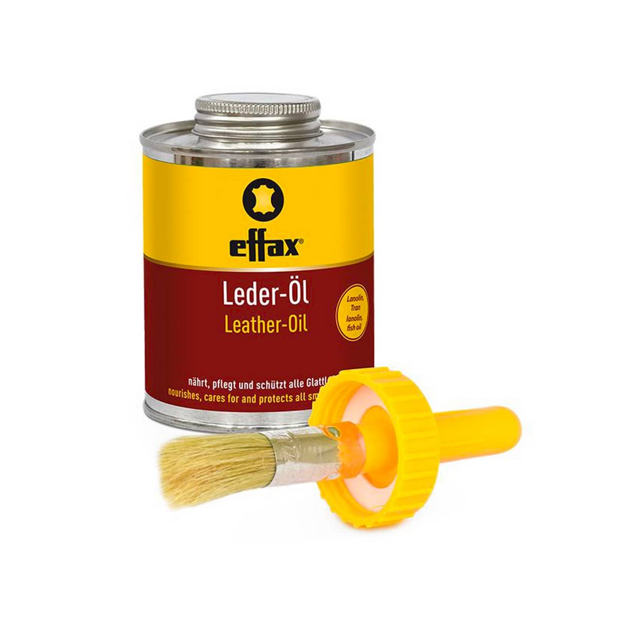 Olio per cuoio con pennello, Effax 475 ml