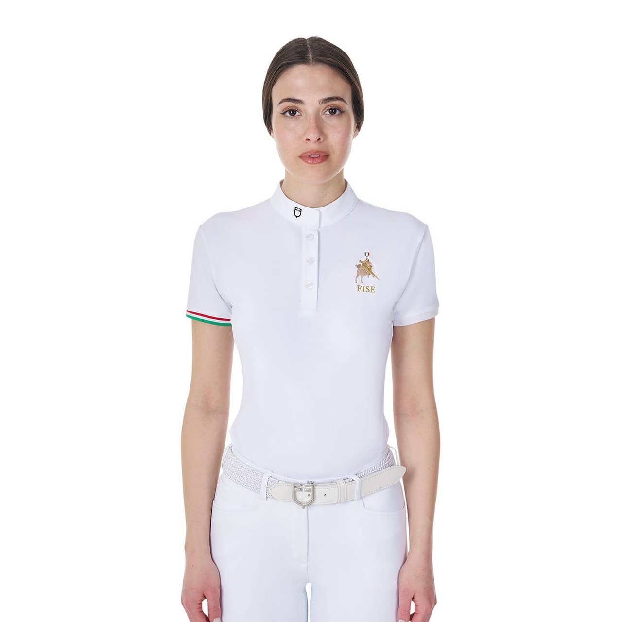 Polo donna da concorso slim fit Equestro X FISE