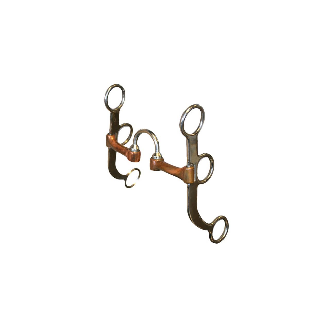 Morso correctional inox, imboccatura in rame, aste piatte, Bob Avila AVB-121