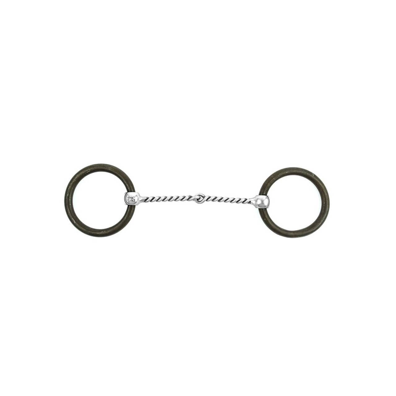 Filetto western torciglione inox, anelli bruniti Pool's