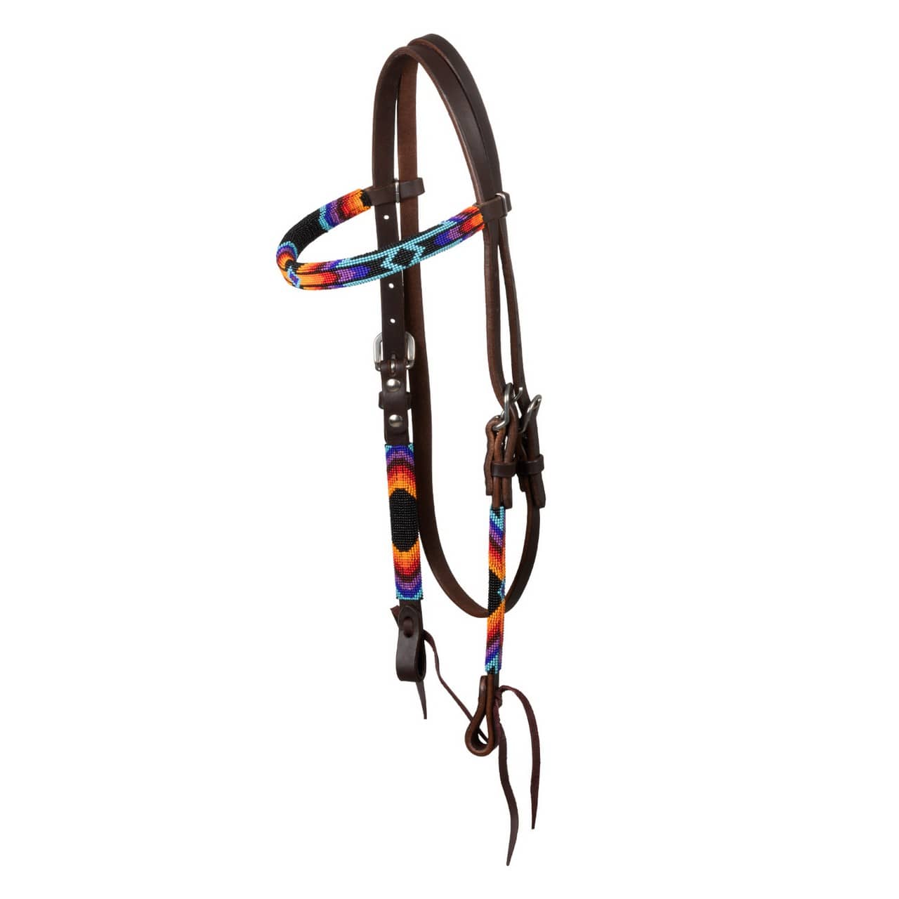 Briglia western Serape con perline, oliata
