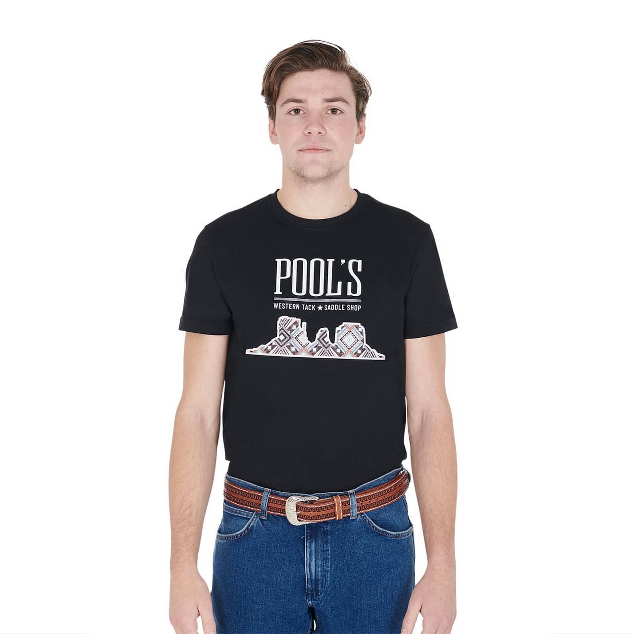 T-shirt uomo in cotone con stampa Monument Valley