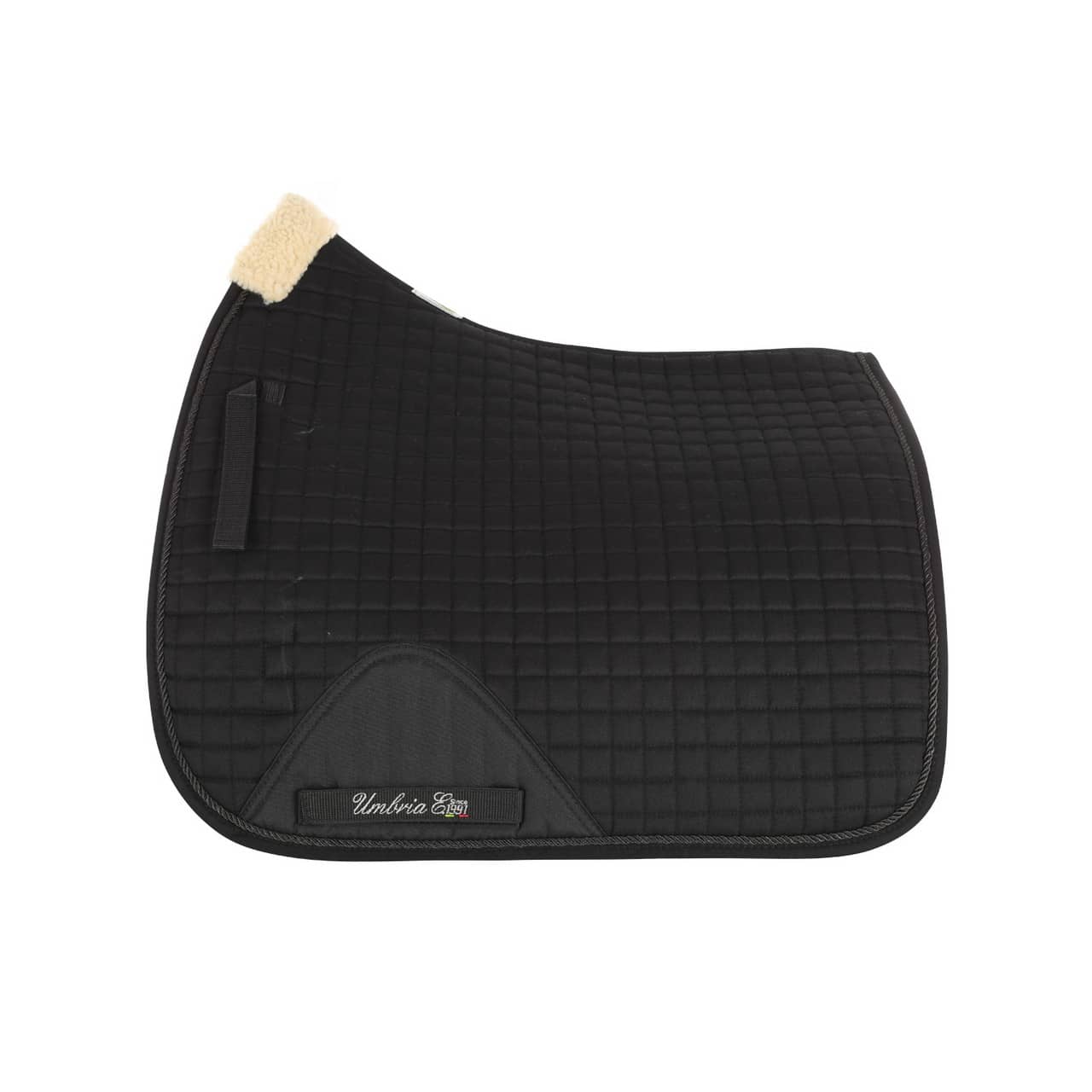 Sottosella da dressage sagomato con pelo su garrese