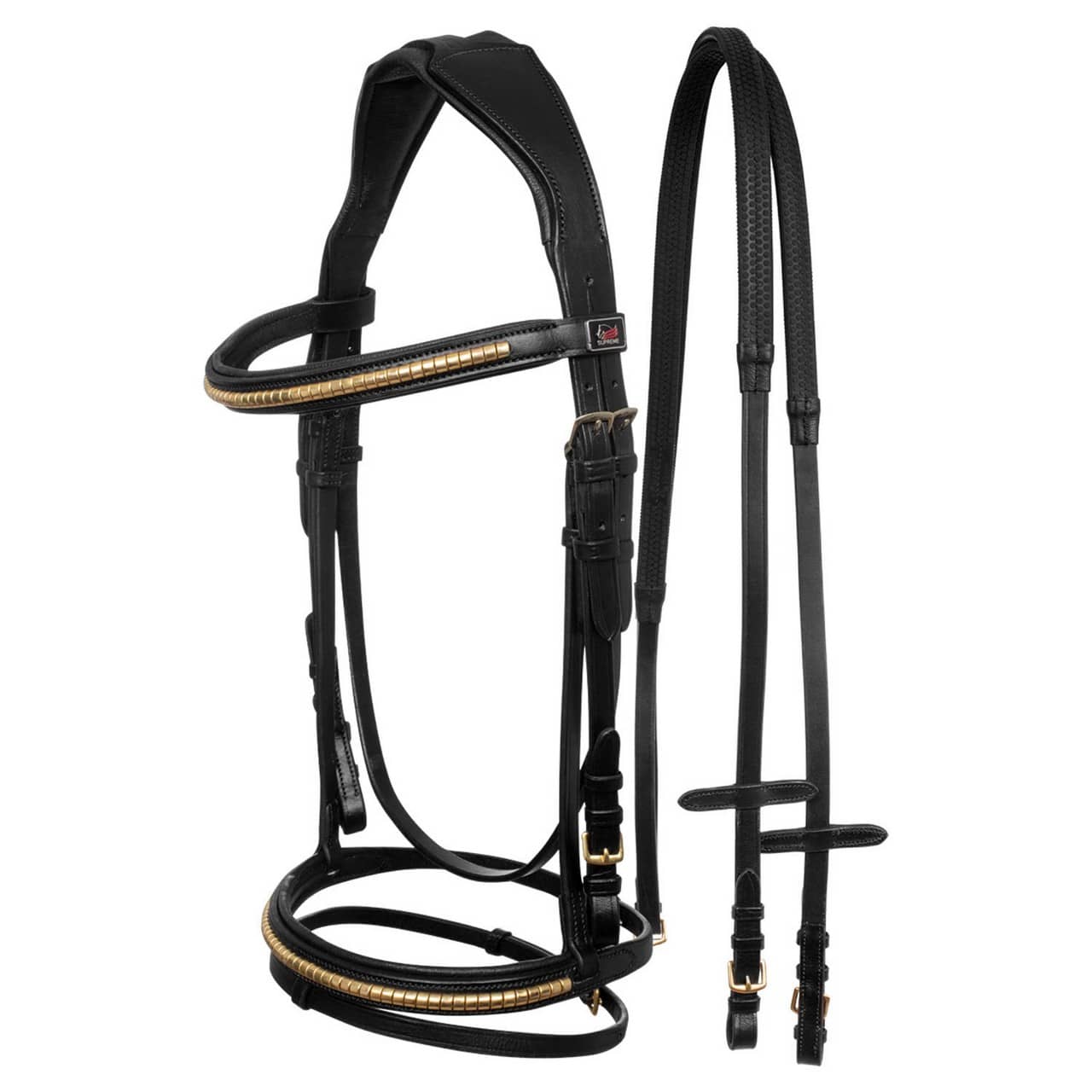 Testiera inglese con clincher e redini in gomma