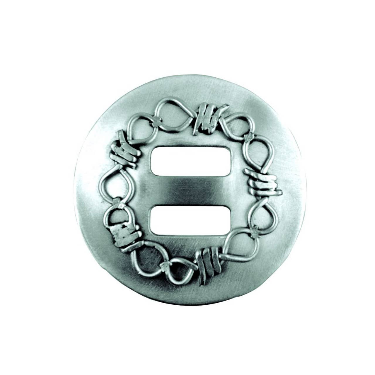 Conchos per sella western satinato barbwire