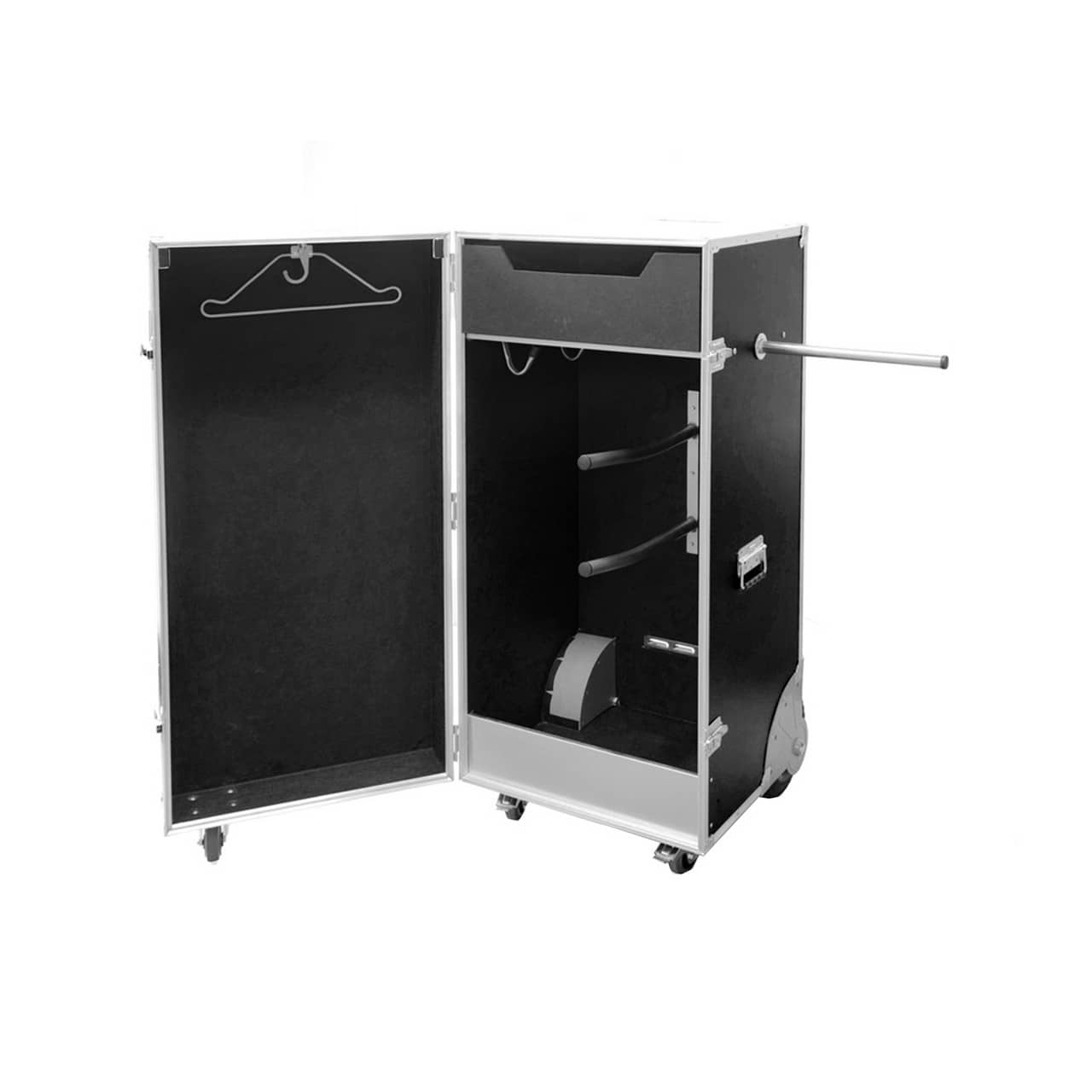 Armadio baule da concorso in legno marino rivestito in gomma 60x65x124 cm
