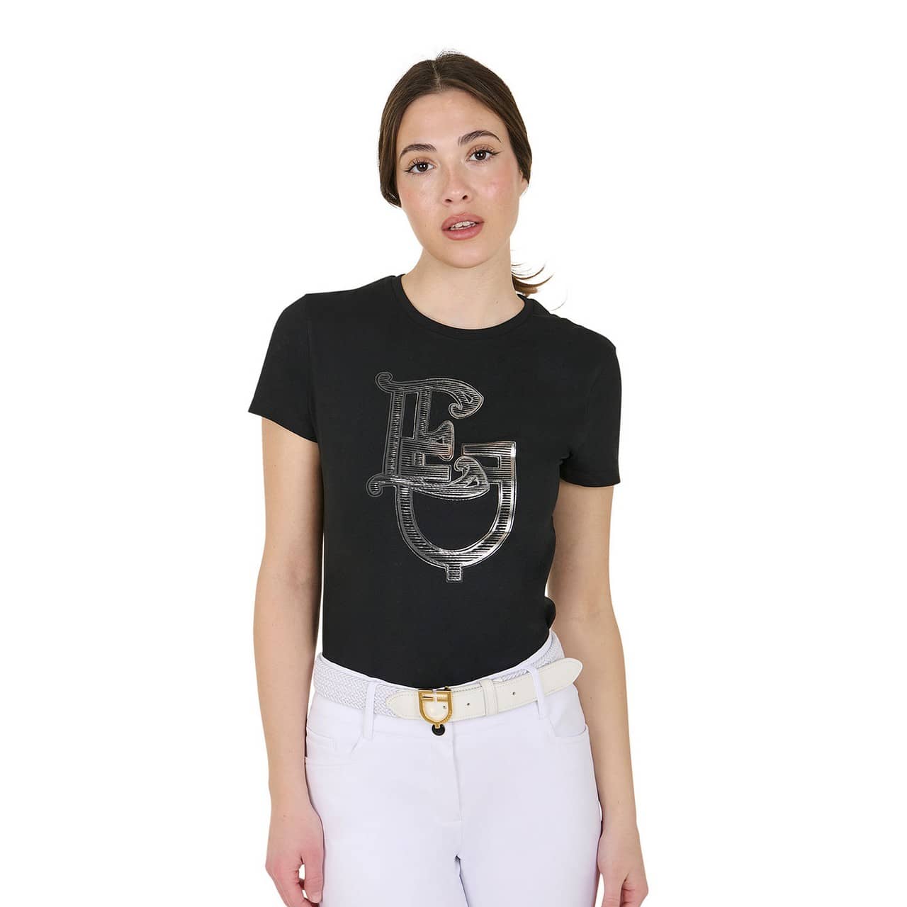T-shirt donna Lamina Monogram in cotone
