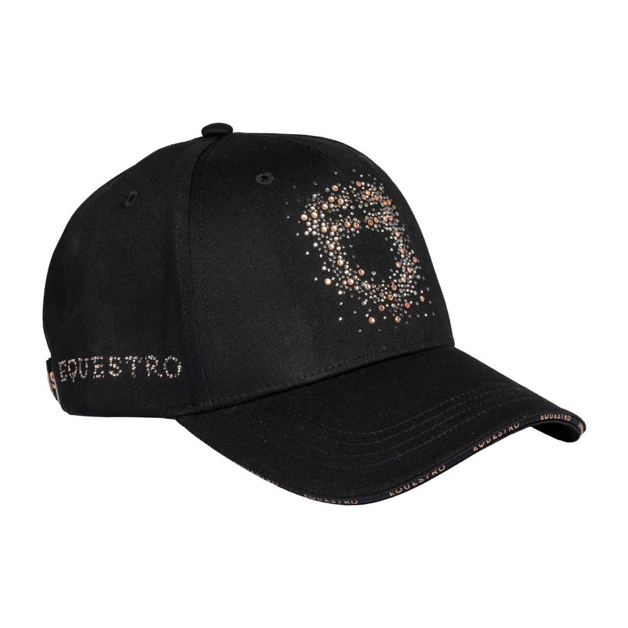 Cappello baseball con logo in strass