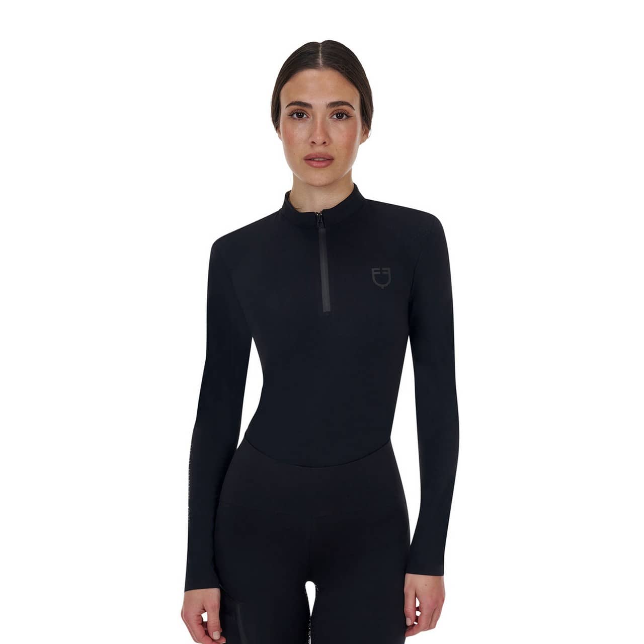 Polo training donna Equestro Ridertechnology manica lunga e zip