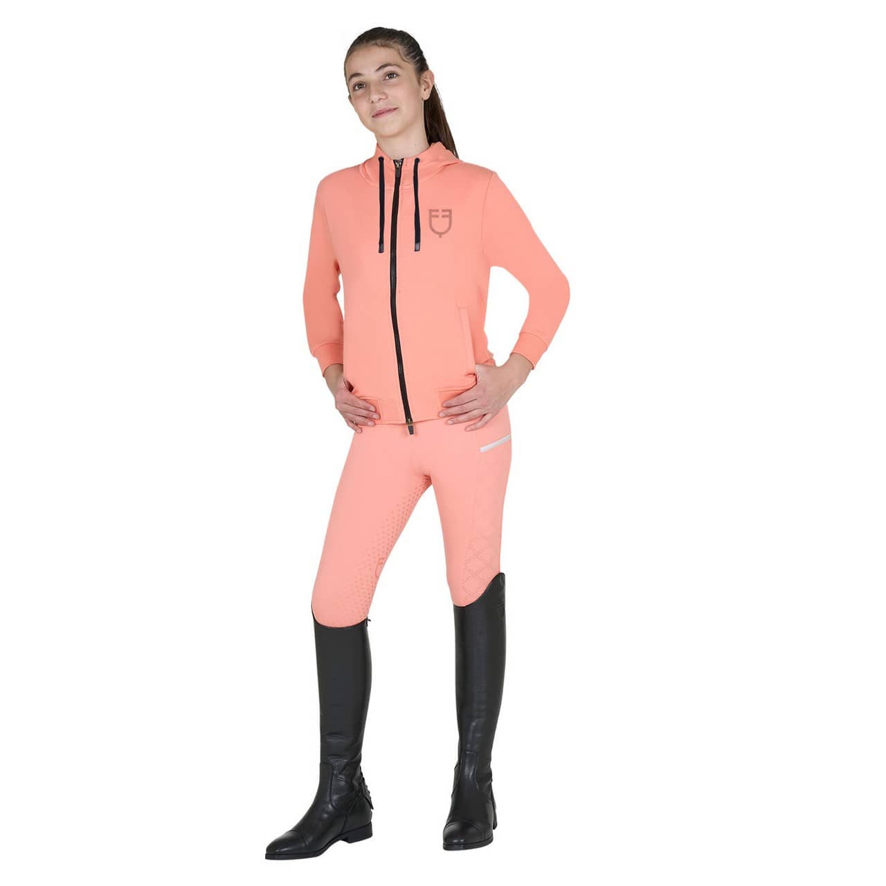 Felpa bambini unisex con cappuccio e zip frontale