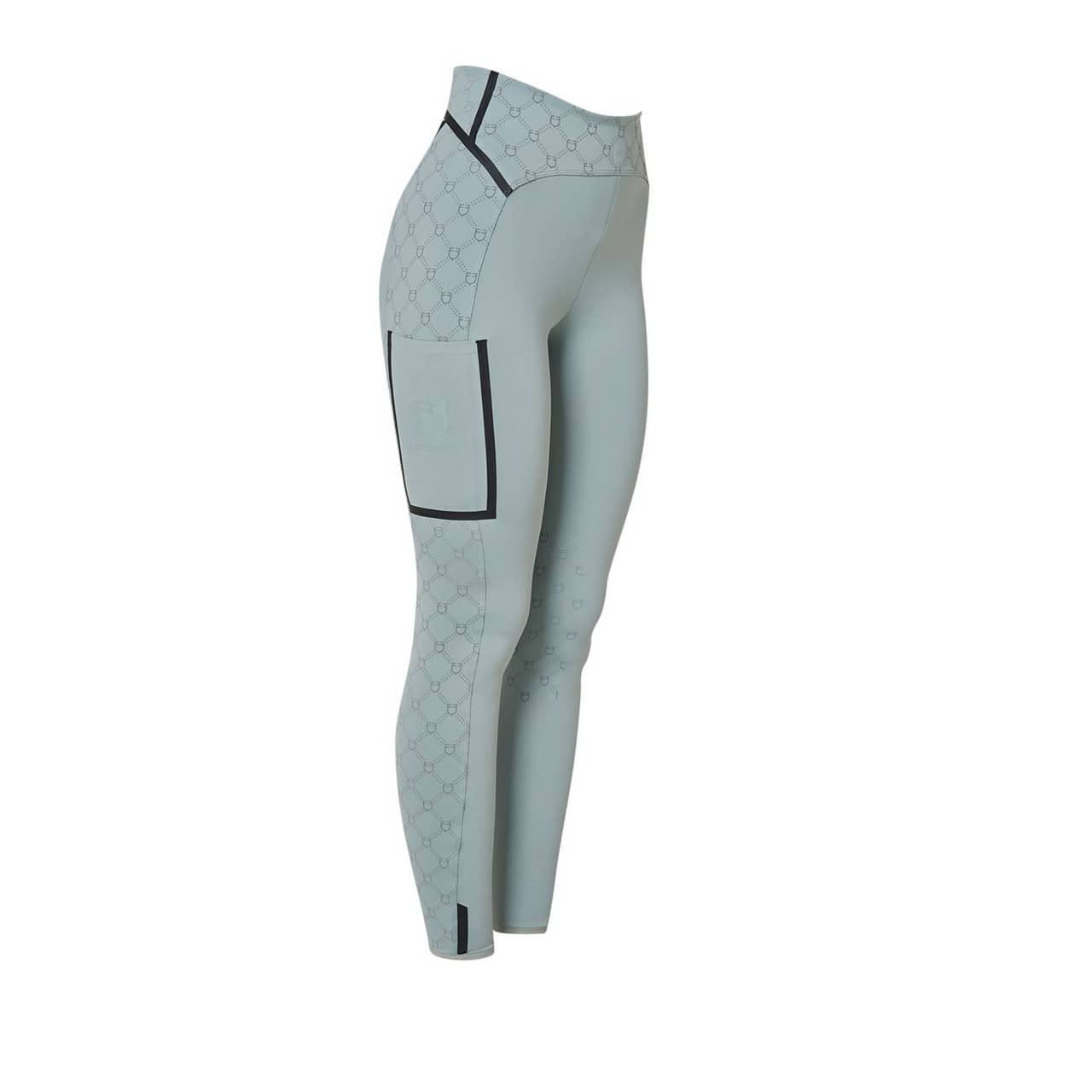 Leggings donna vita alta in tessuto tecnico monogram