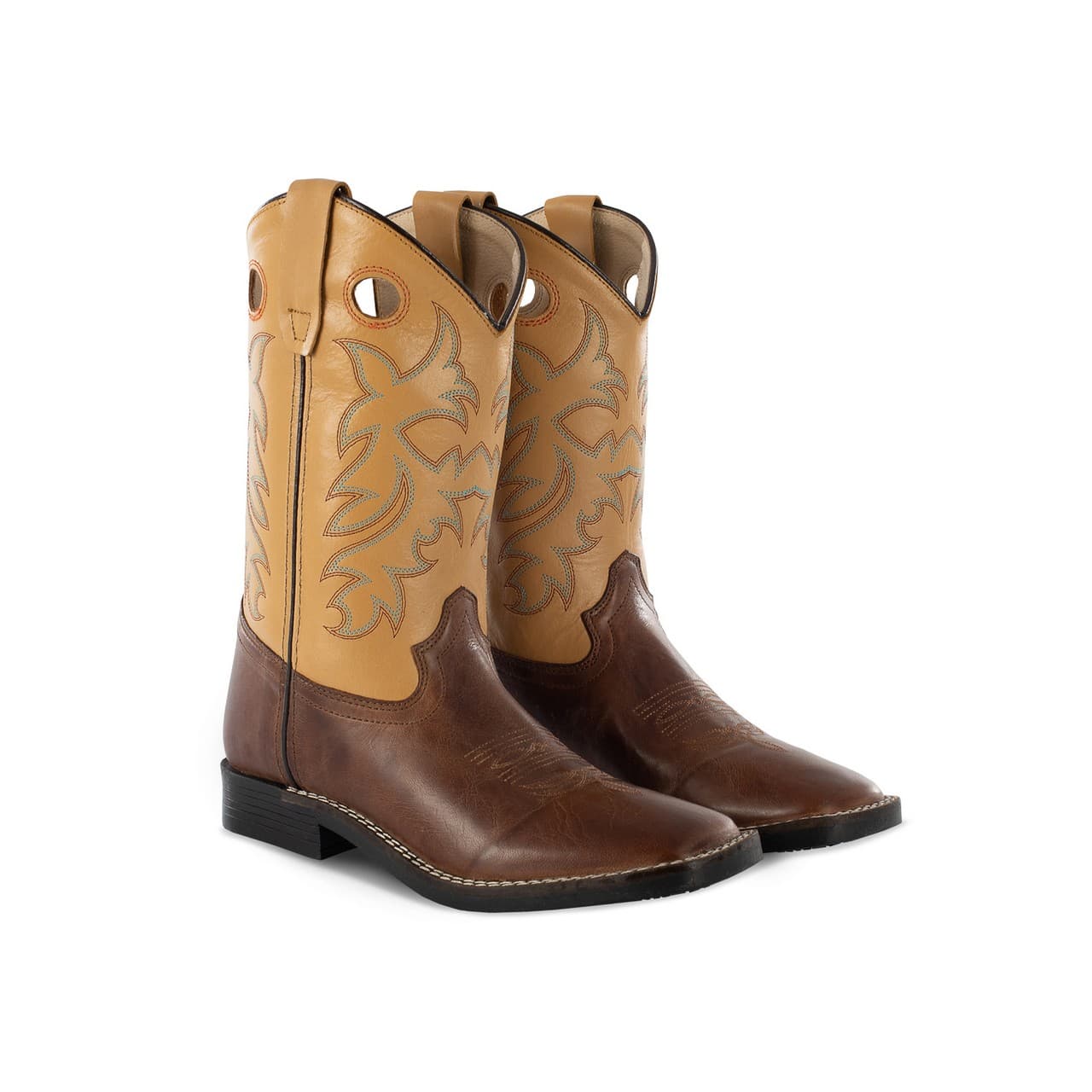 Stivali western da bambino modello Square brown/cognac, vista 1