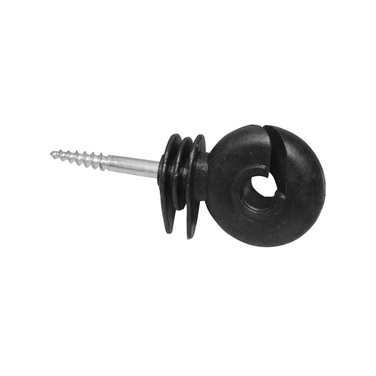 Isolatore a vite per legno, corda nera, vista 1