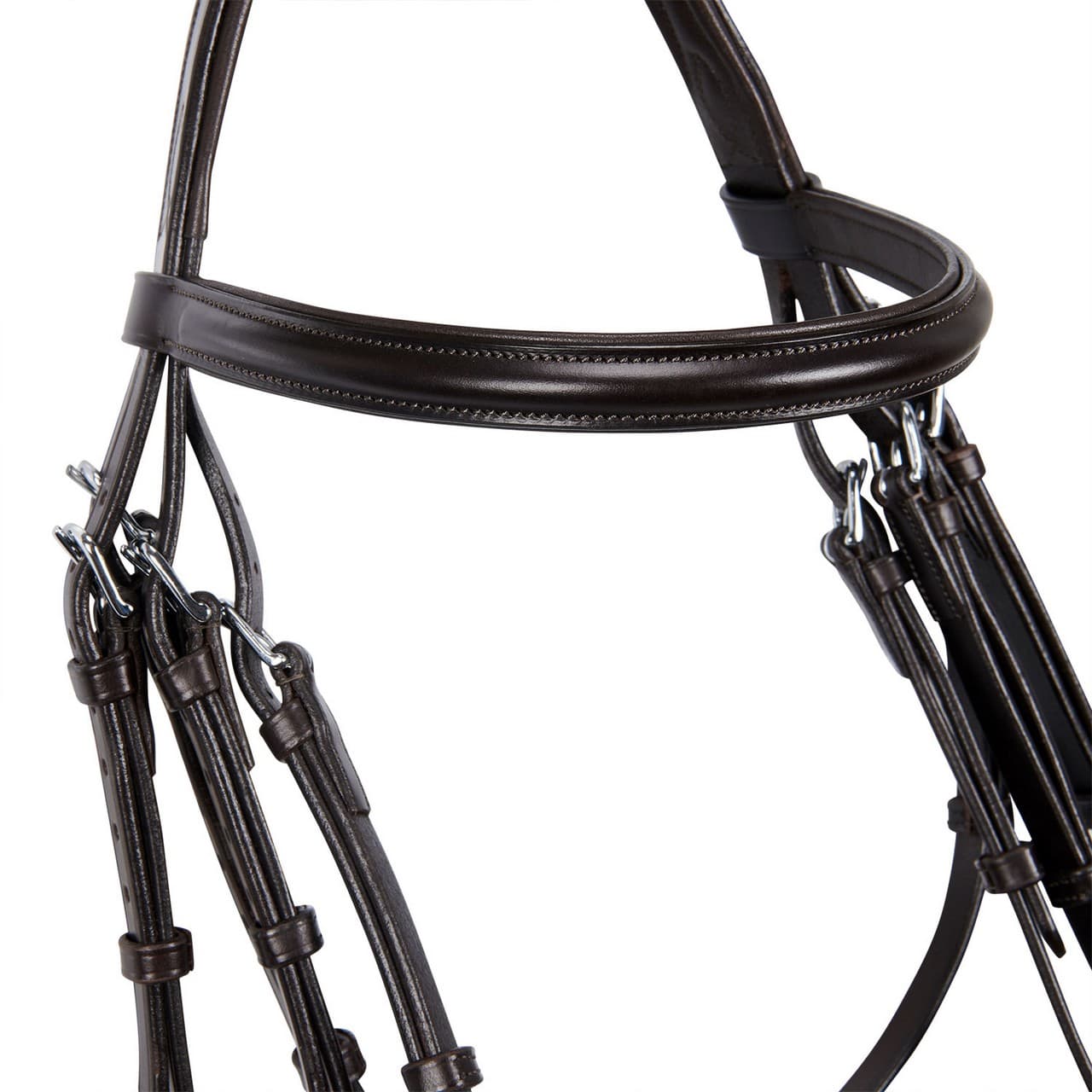 Briglia dressage in cuoio senza redini, vista 4