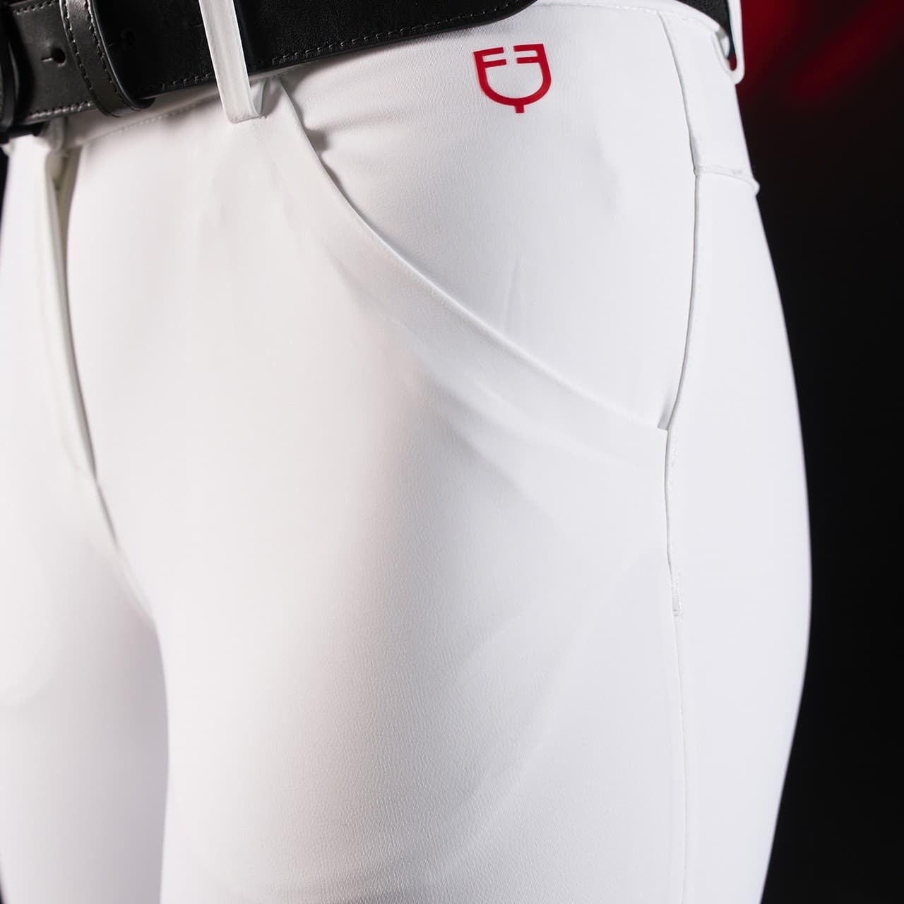 Pantalone slim fit donna Equestro Ridertechnology cuciture termosaldate, vista 7