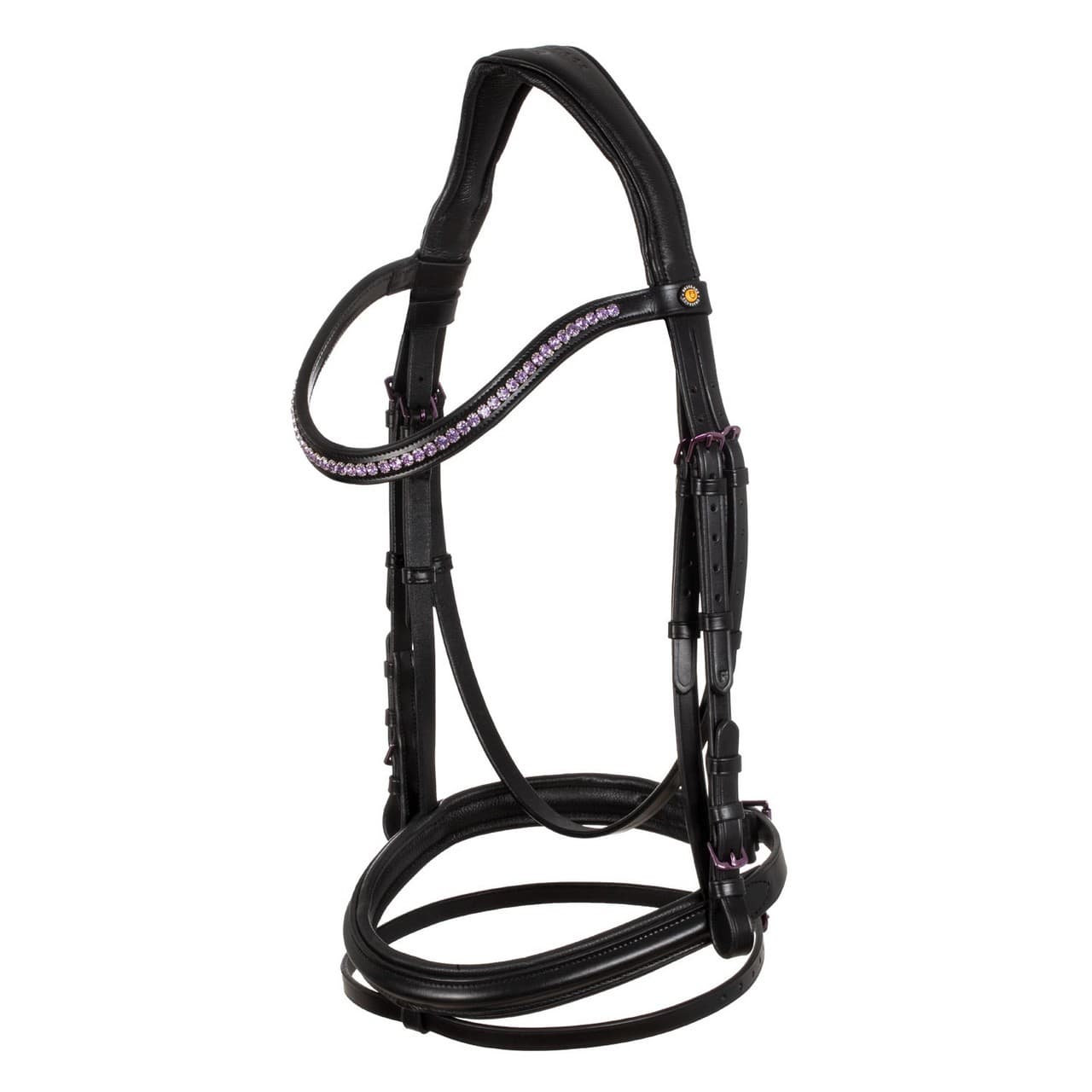 Testiera Equestro anatomica in pelle, vista 1