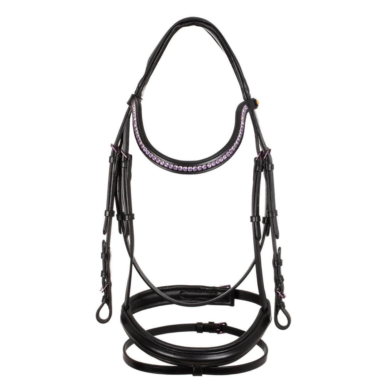 Testiera Equestro anatomica in pelle, vista 2