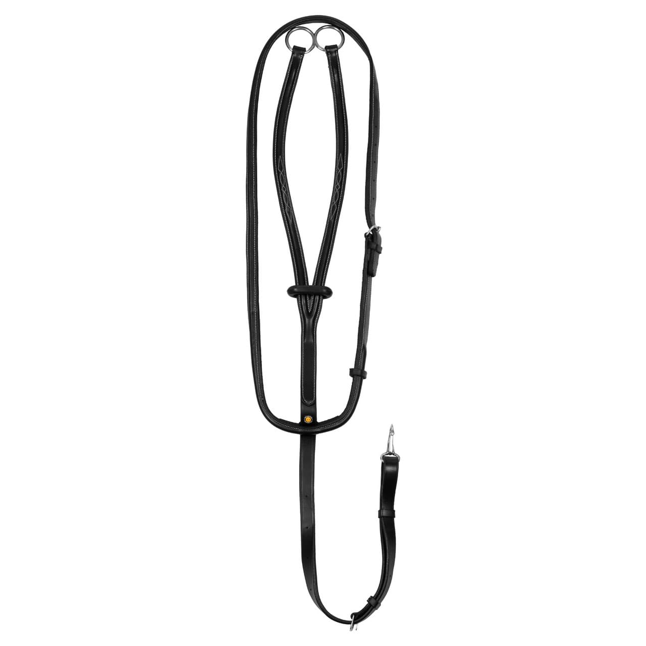 Martingala a collier con cuciture a contrasto, vista 1