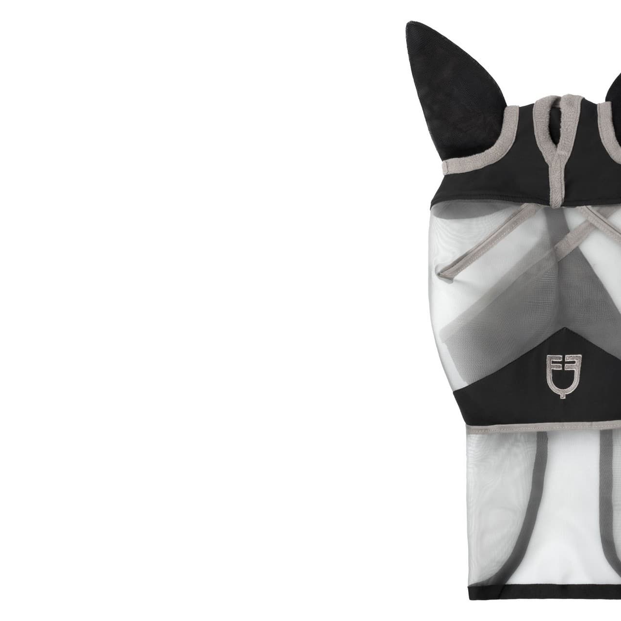 Maschera anti-mosche completa con logo, vista 3