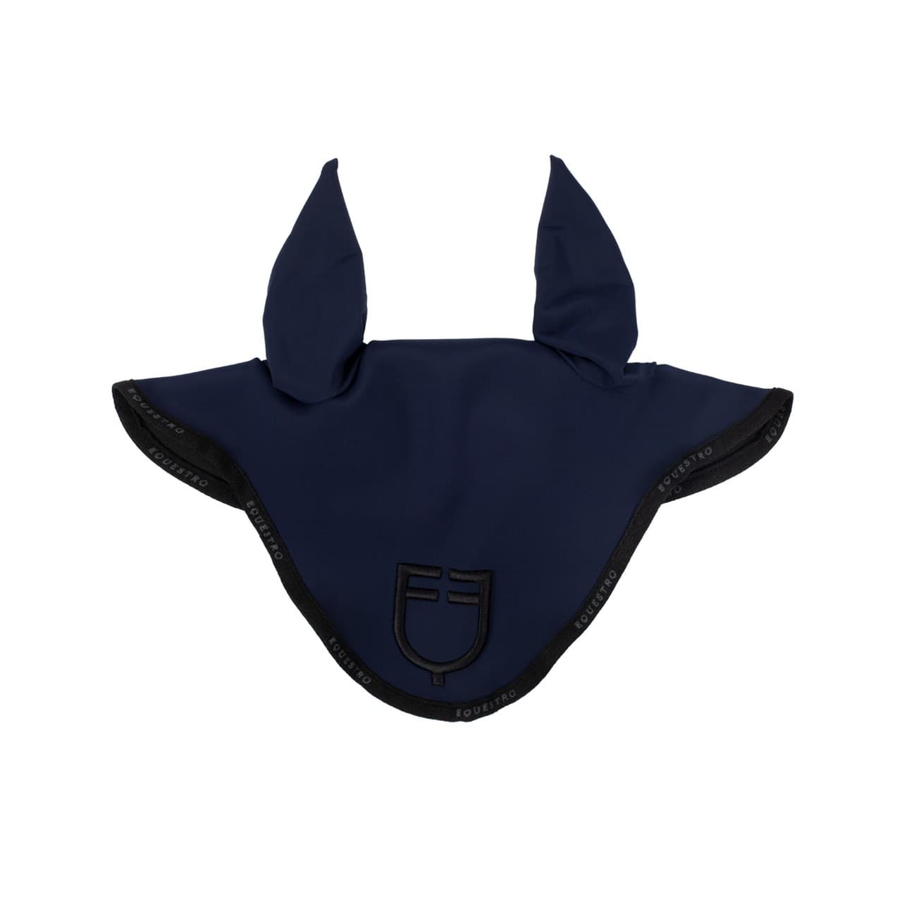 Cuffietta cavallo in tessuto tecnico con logo, vista 1