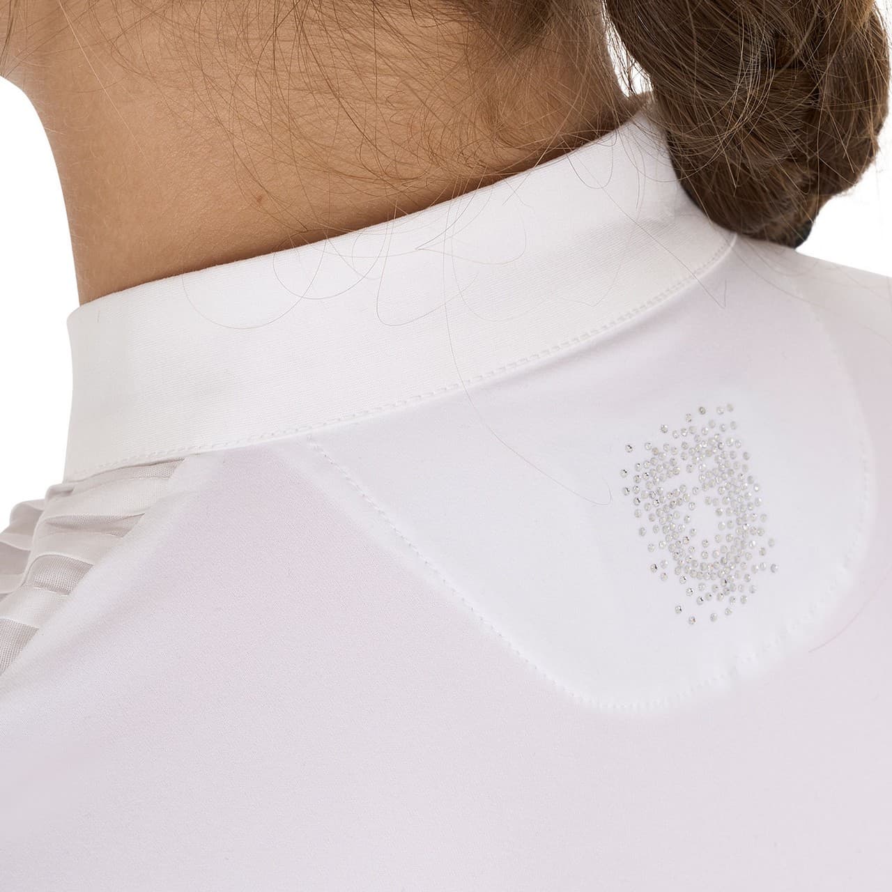 Polo bambina slim fit concorso con strass, vista 2