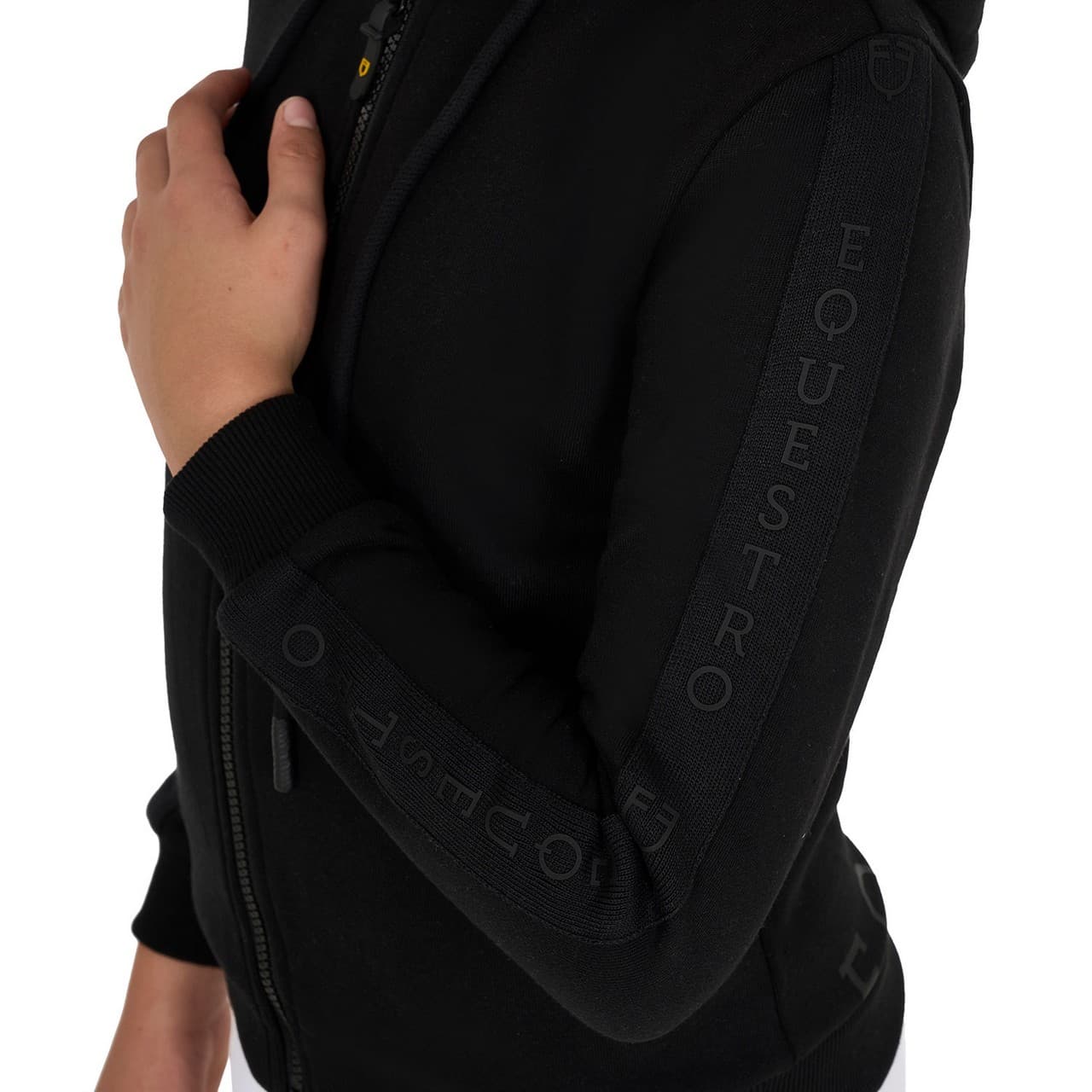 Felpa bambina full zip con pile interno, vista 3