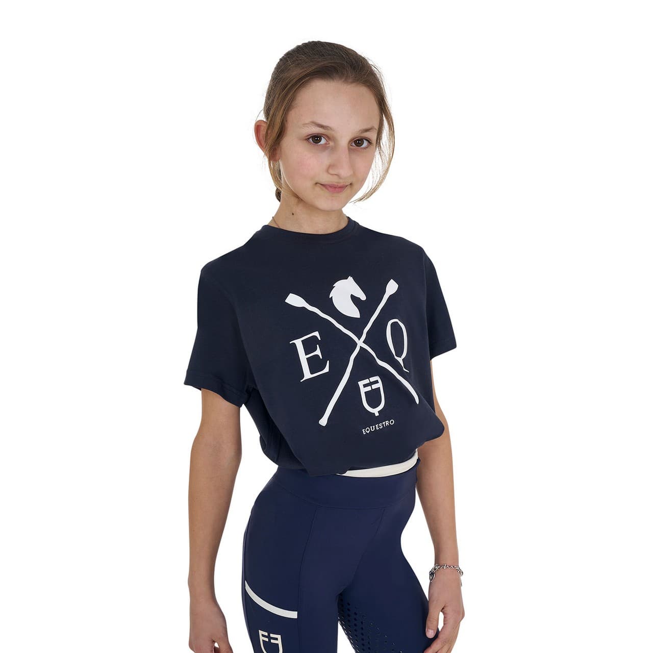 T-shirt bambina EQ in cotone, vista 4