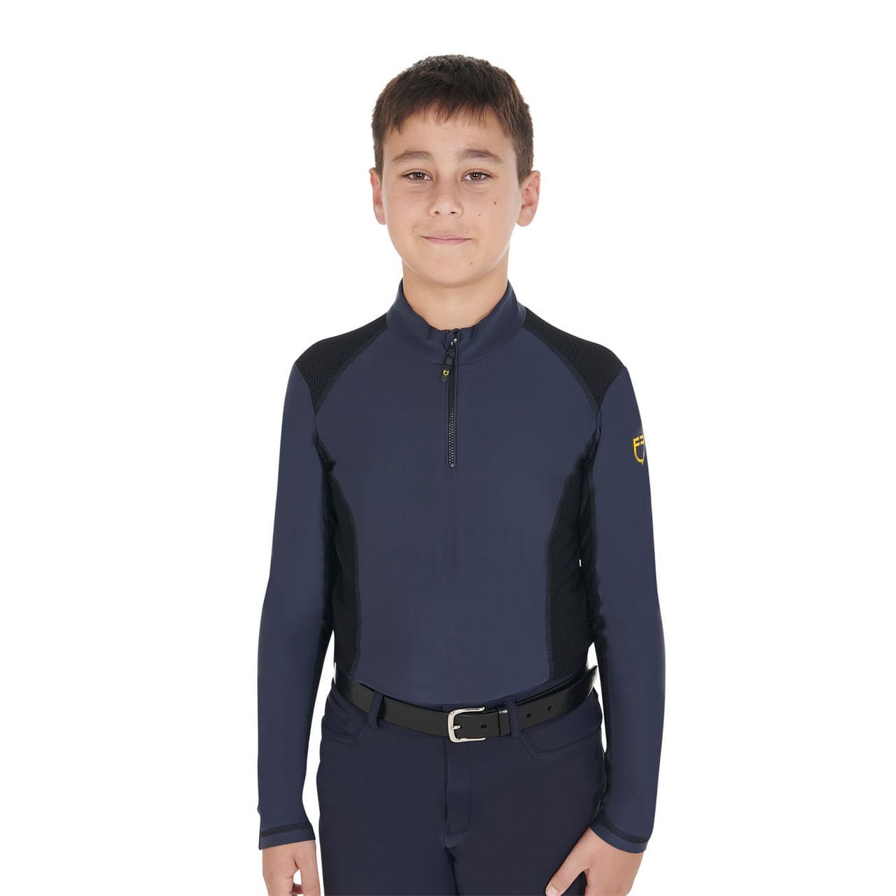 Base layer bambino da allenamento in tessuto tecnico, vista 1