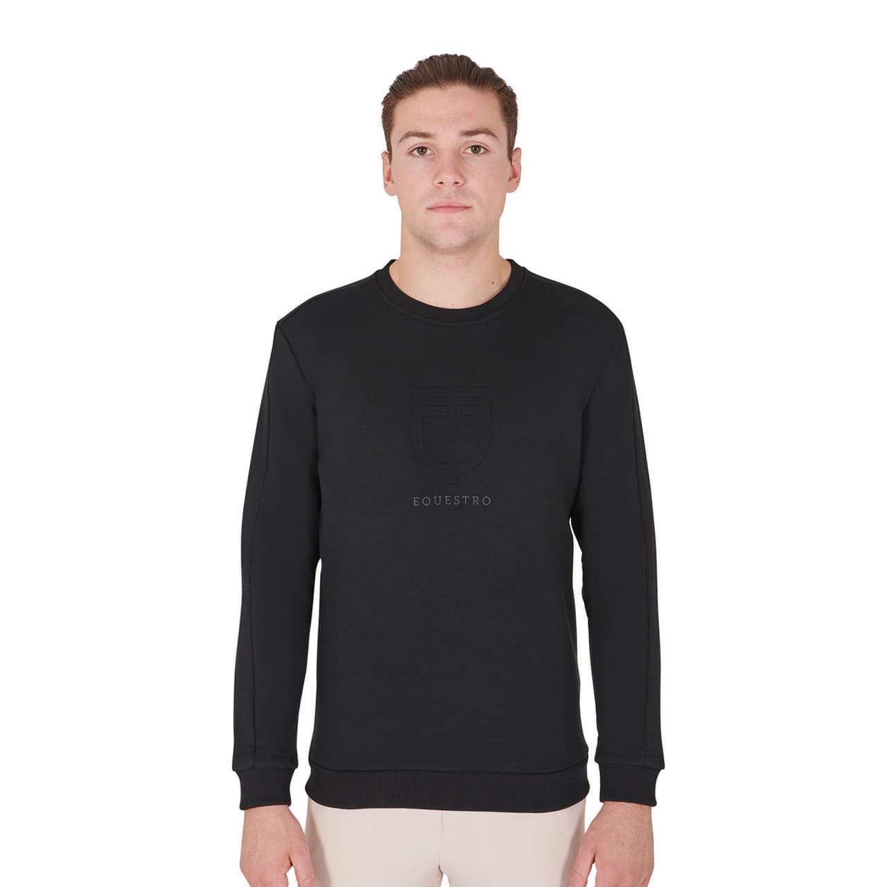 Felpa uomo in cotone con logo, vista 1