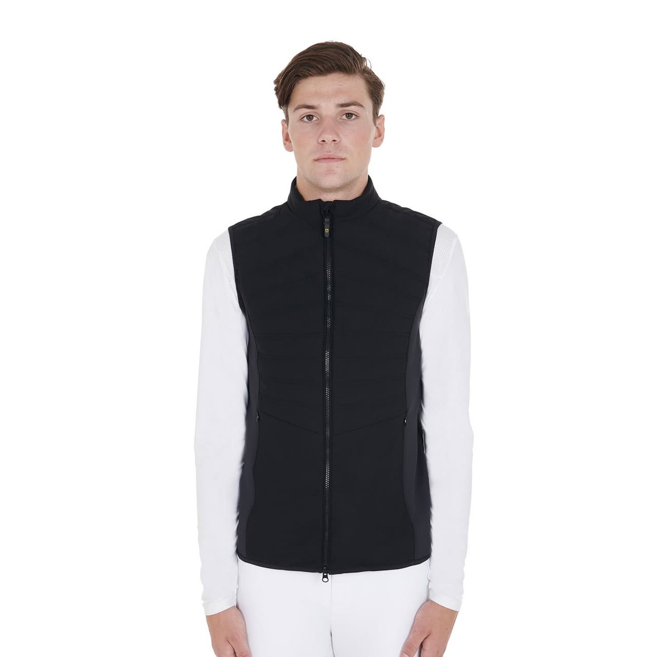 Smanicato uomo slim fit in tessuto tecnico, vista 1