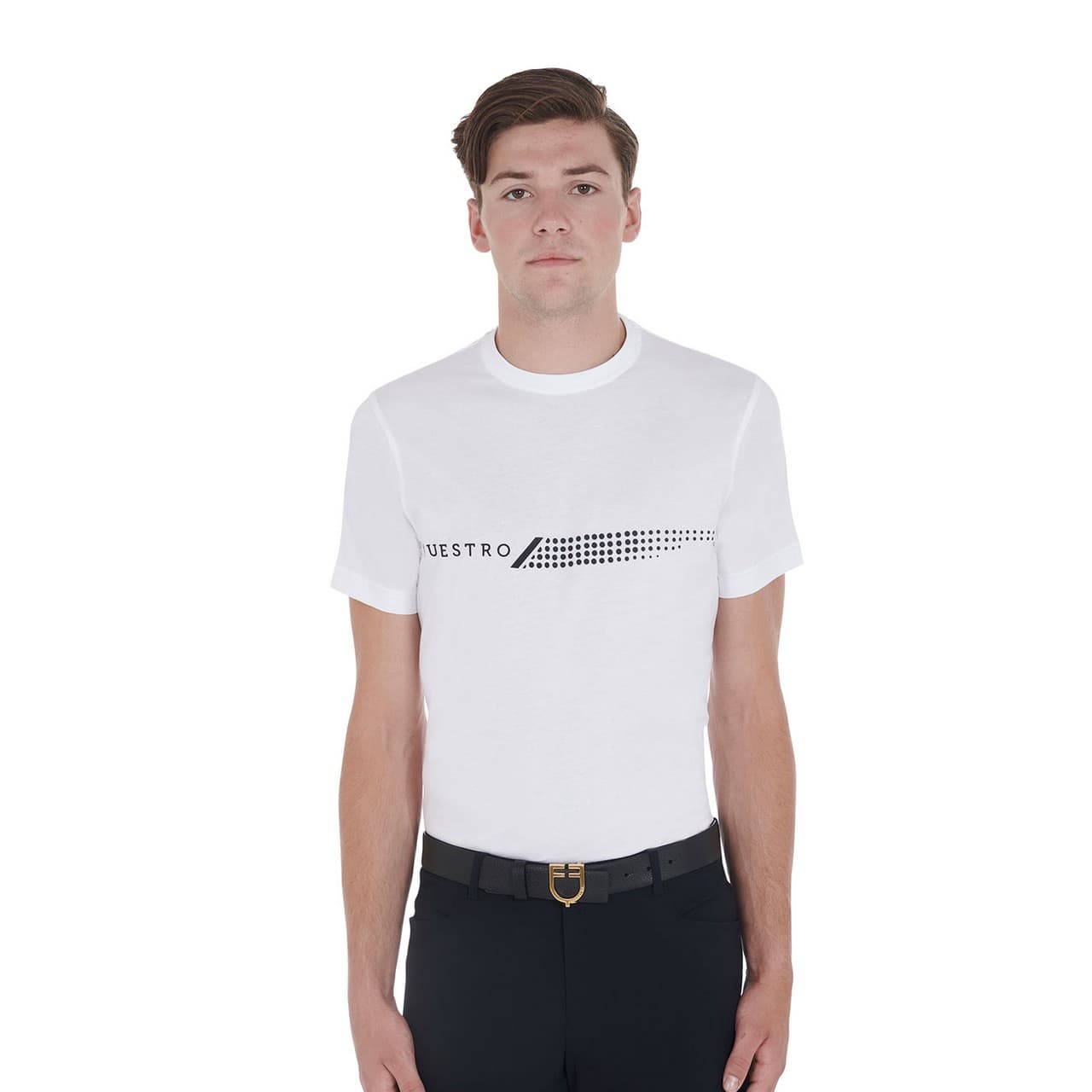 T-shirt uomo slim fit stampa a contrasto, vista 1