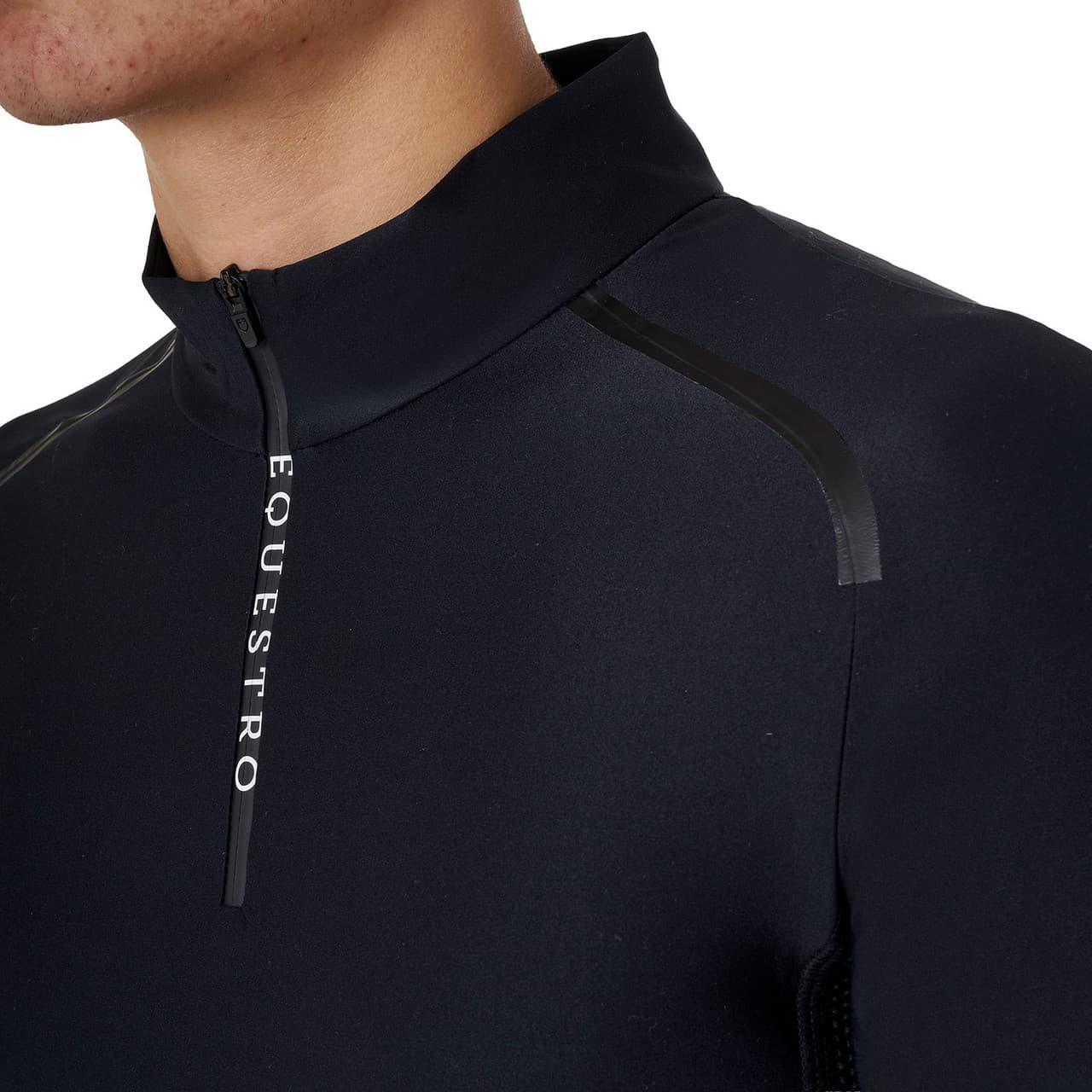 Polo uomo da allenamento slim fit manica lunga, vista 5
