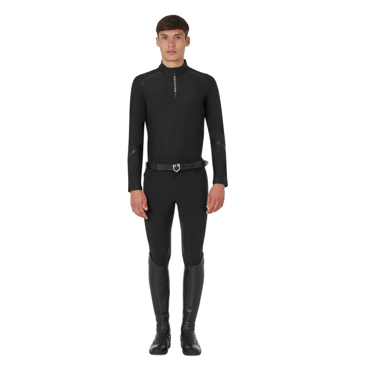 Polo uomo da allenamento slim fit manica lunga, vista 7
