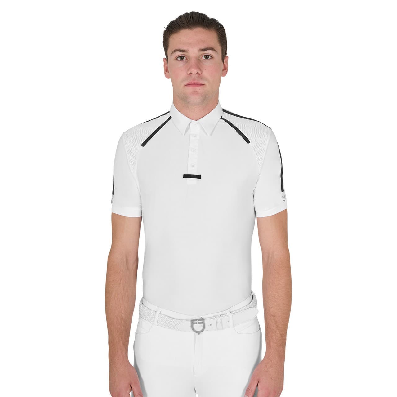 Polo uomo da concorso slim fit mezza manica, vista 1
