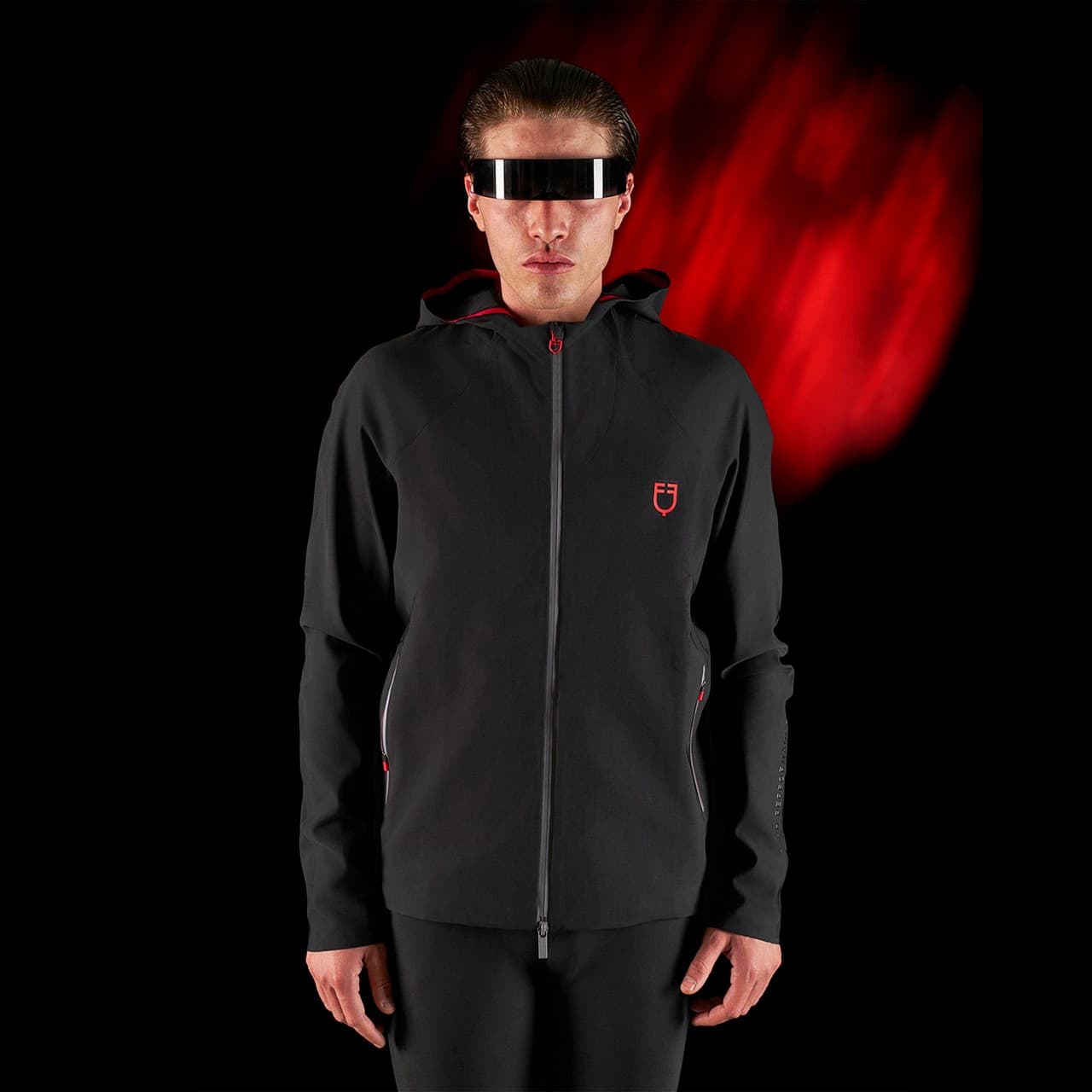 Felpa tecnica uomo Equestro Ridertechnology cappuccio (Rif. ETM00178), vista 1