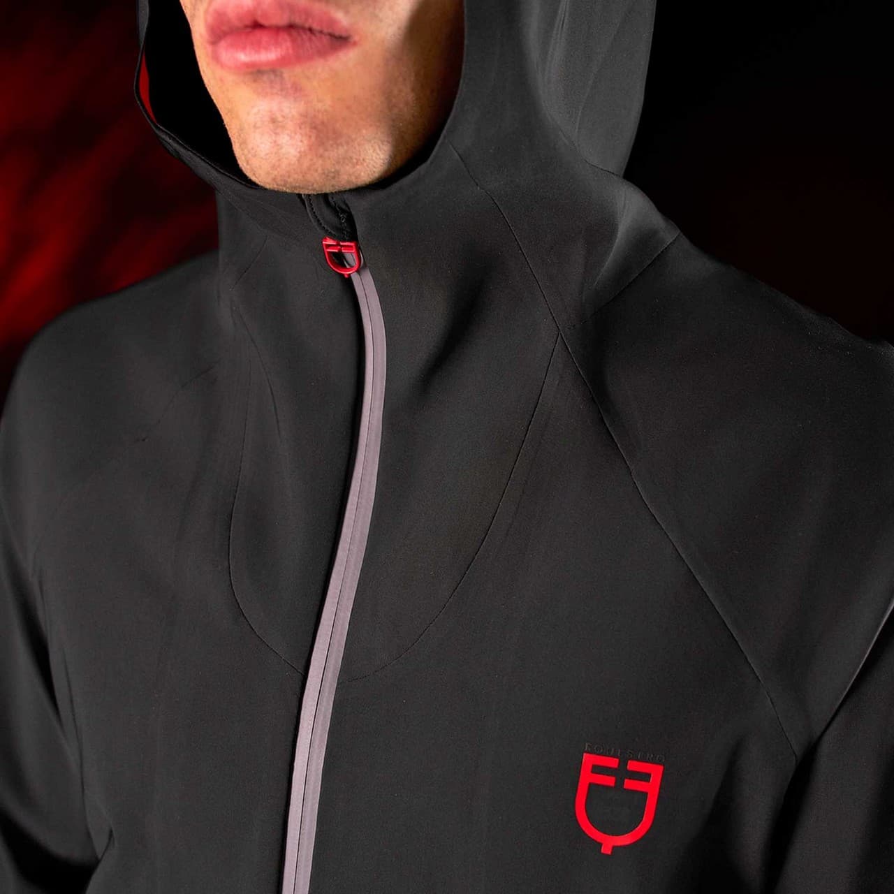 Felpa tecnica uomo Equestro Ridertechnology cappuccio (Rif. ETM00178), vista 4