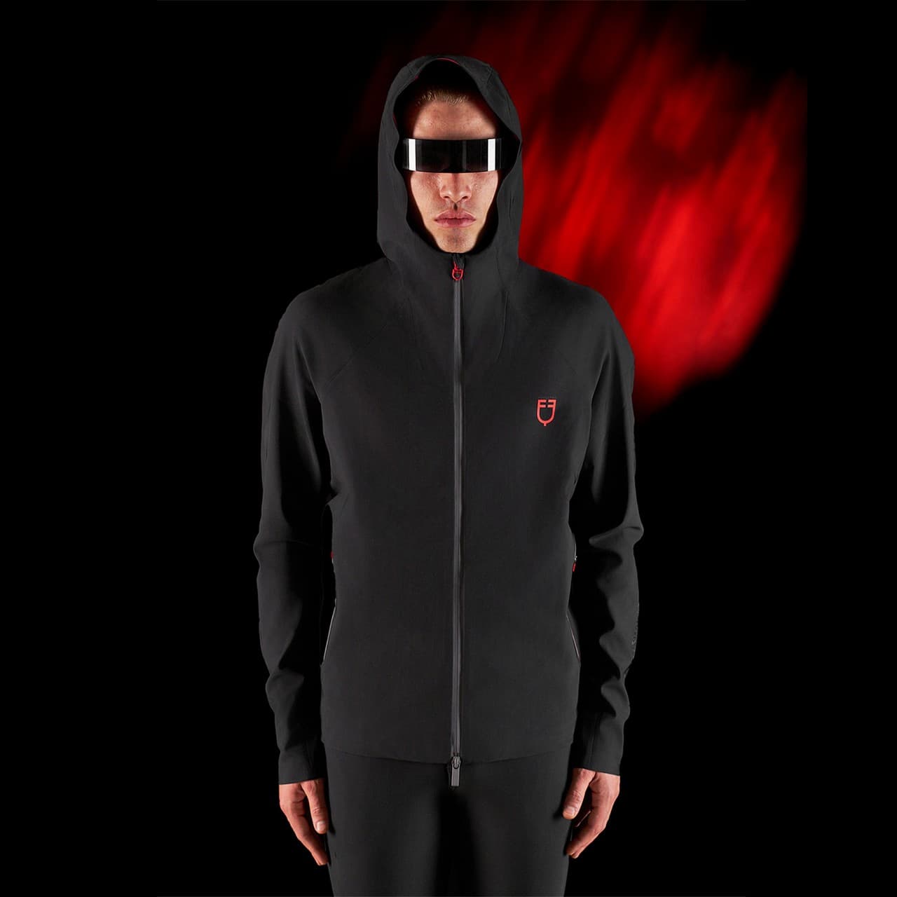 Felpa tecnica uomo Equestro Ridertechnology cappuccio (Rif. ETM00178), vista 8