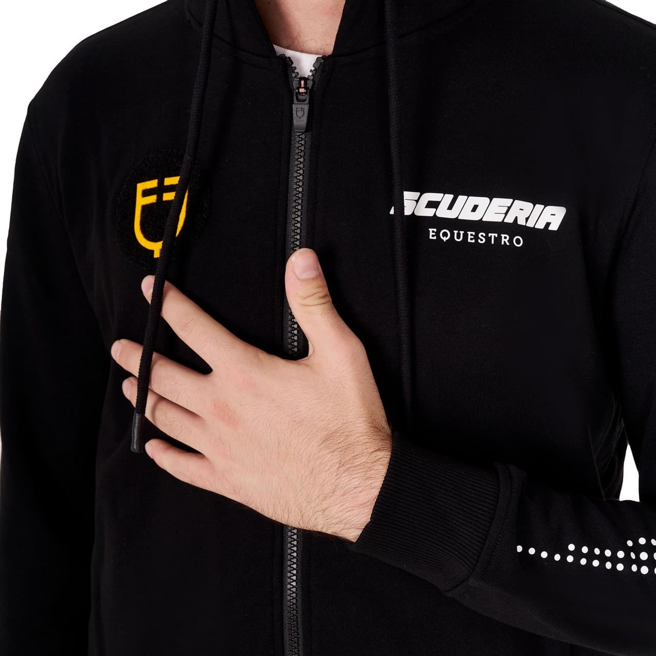 Felpa uomo cappuccio Scuderia Equestro, vista 3