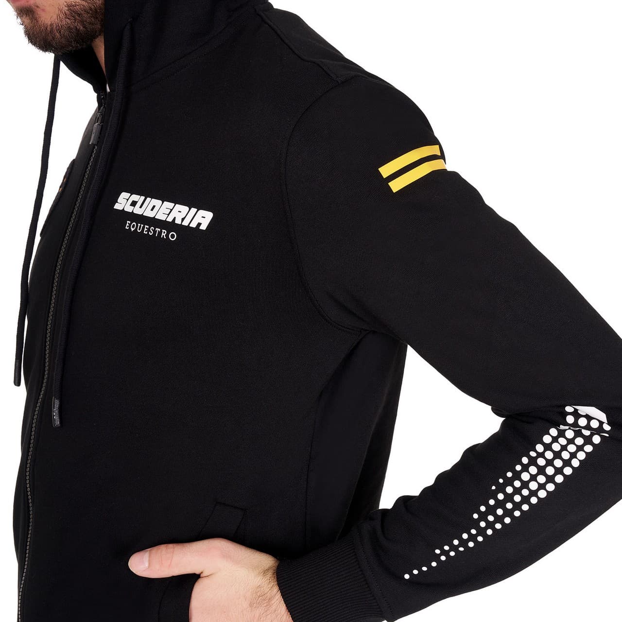 Felpa uomo cappuccio Scuderia Equestro, vista 4