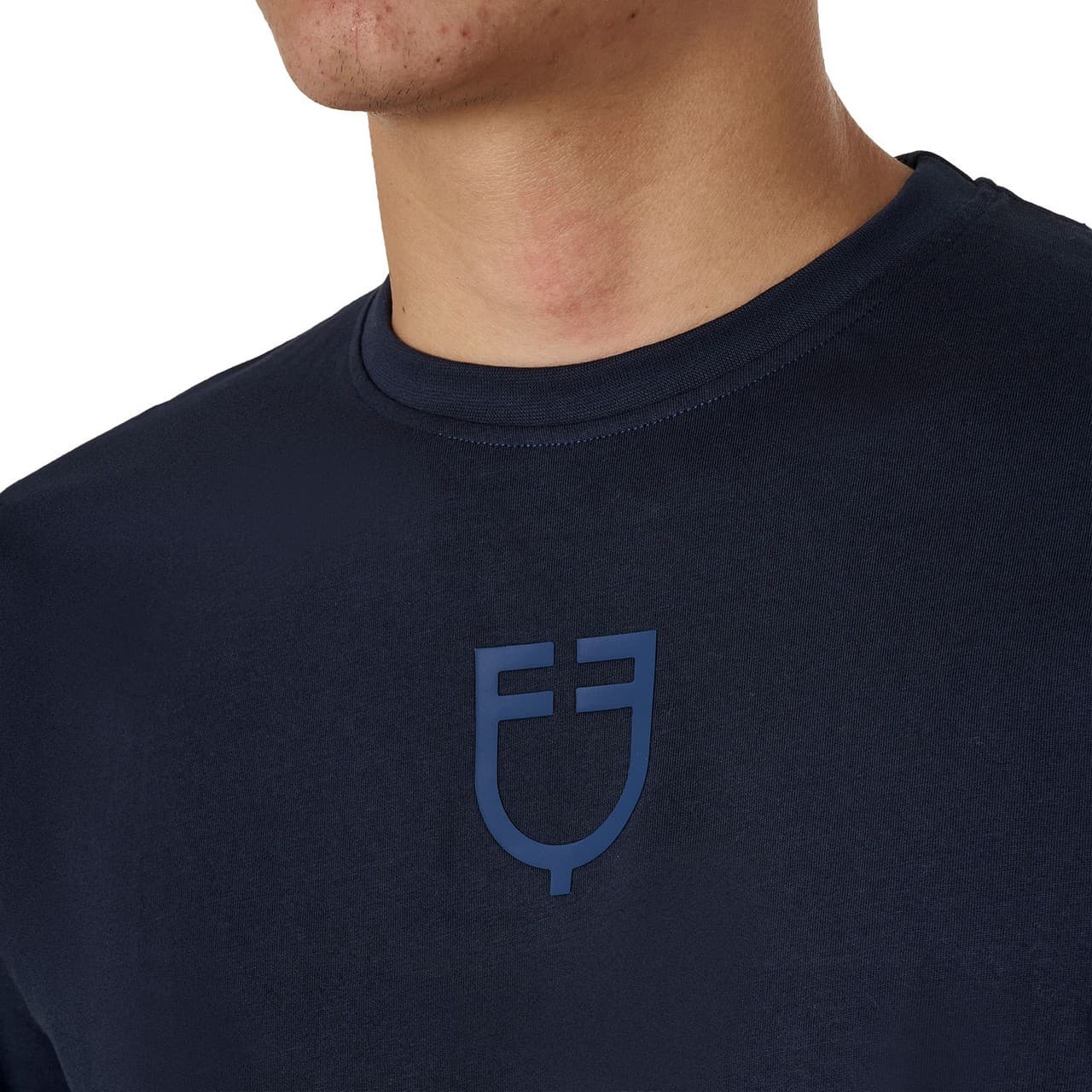 T-shirt basic uomo con logo tono su tono, vista 2