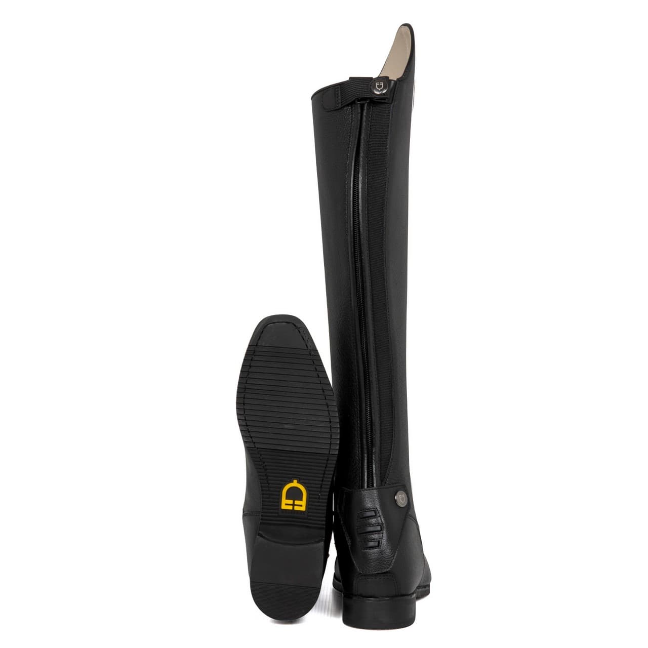 Stivali unisex in pelle di vitello zip posteriore, vista 3