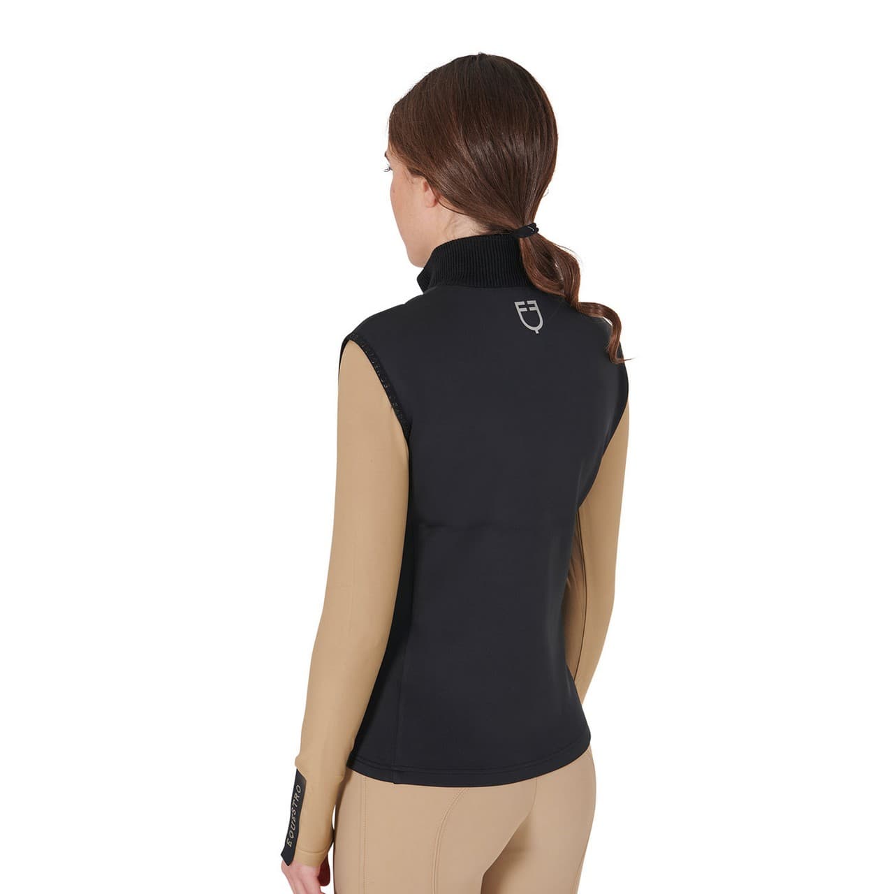 Smanicato donna misto tecnico con zip, vista 2